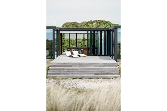 Gläsernes Strandhaus Dänemark