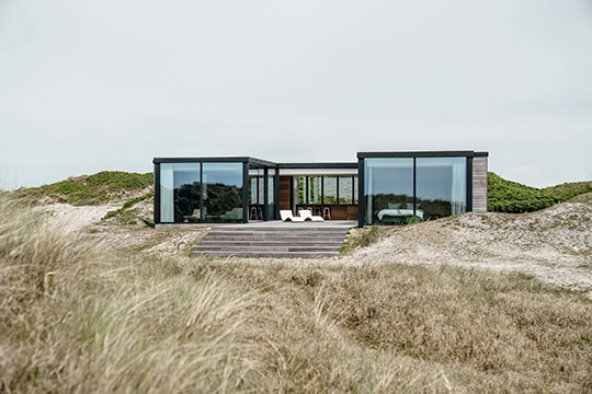 Gläsernes Strandhaus Dänemark