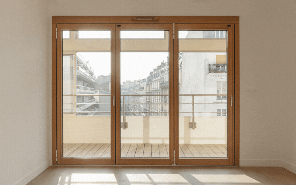 Glas-Faltwand Avenue Parmentier