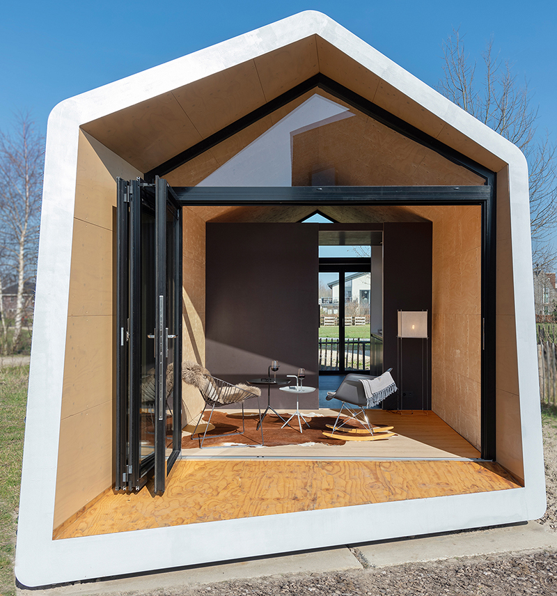 Tiny house glazen vouwwand Solarlux