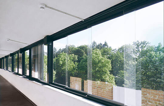 Solarlux walkway glazing
