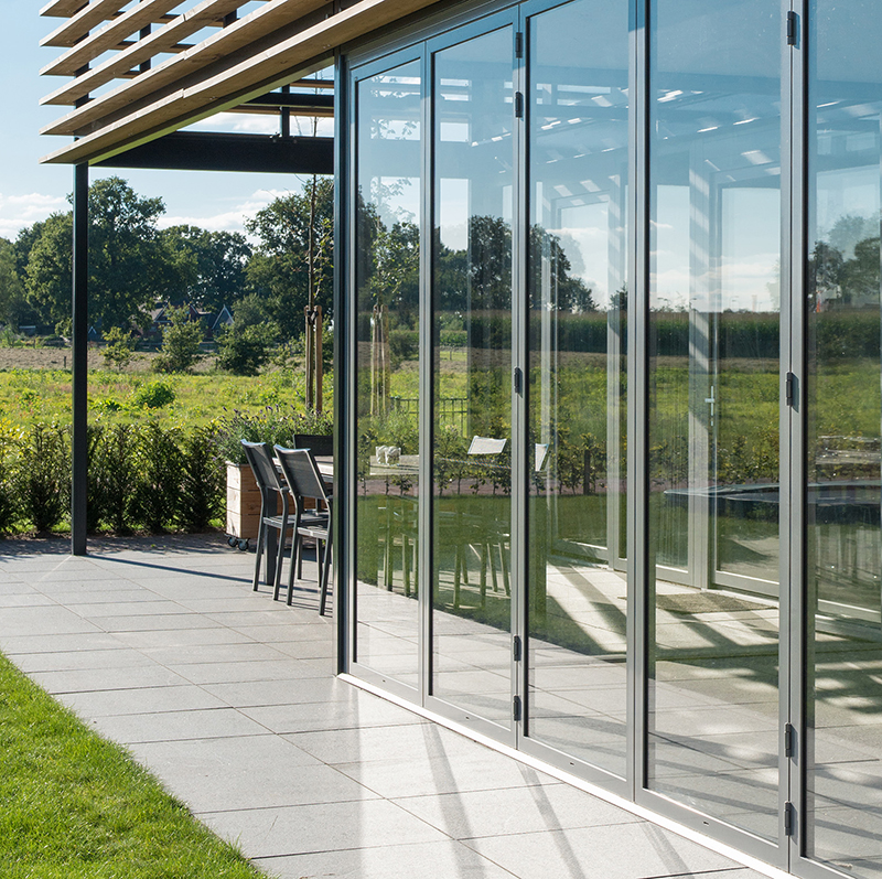 12867438482752831550alleanbau Mit Fassadenbreiter Glas Faltwand Hausbauhelden Dehtml
