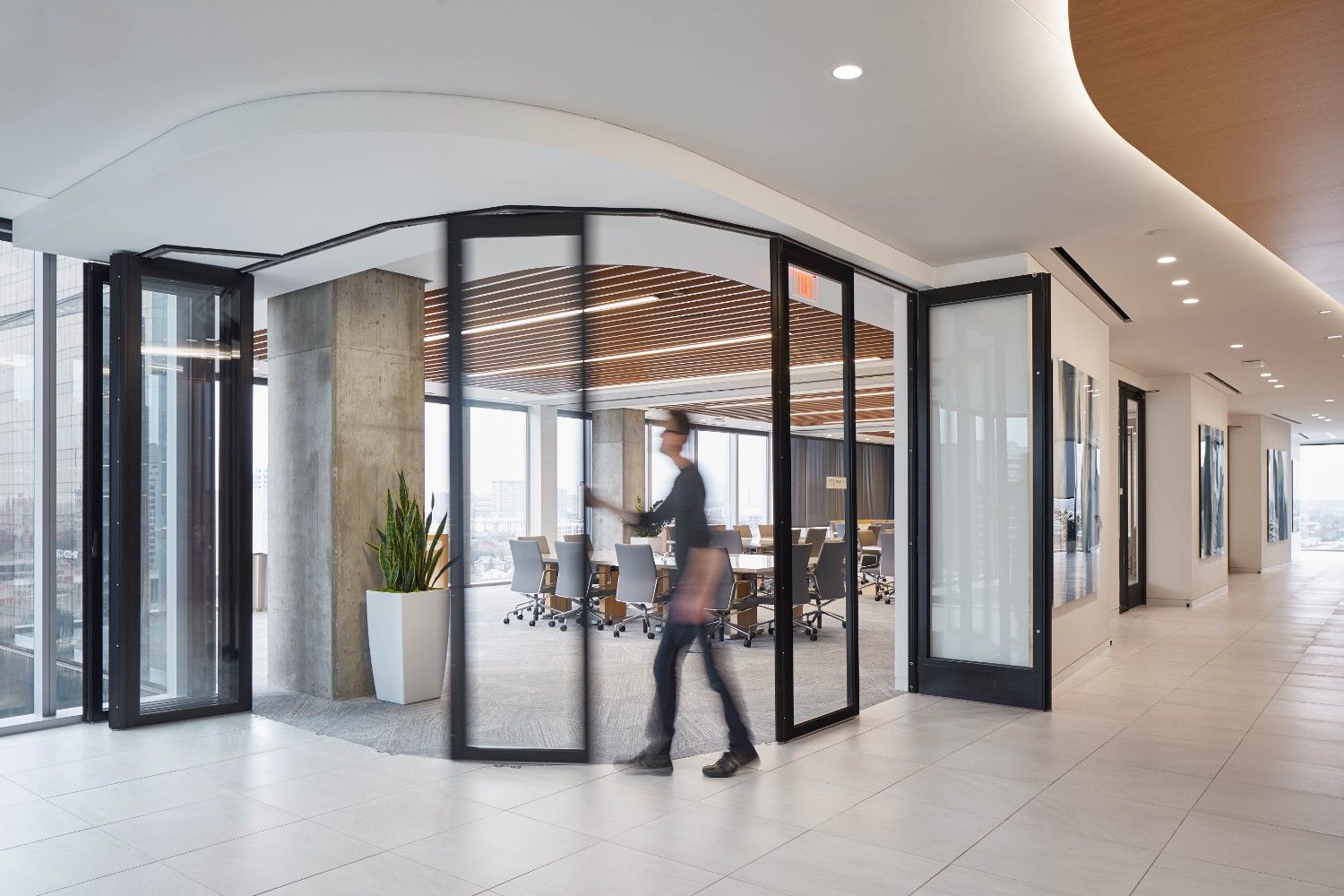 Internal glass partition safety