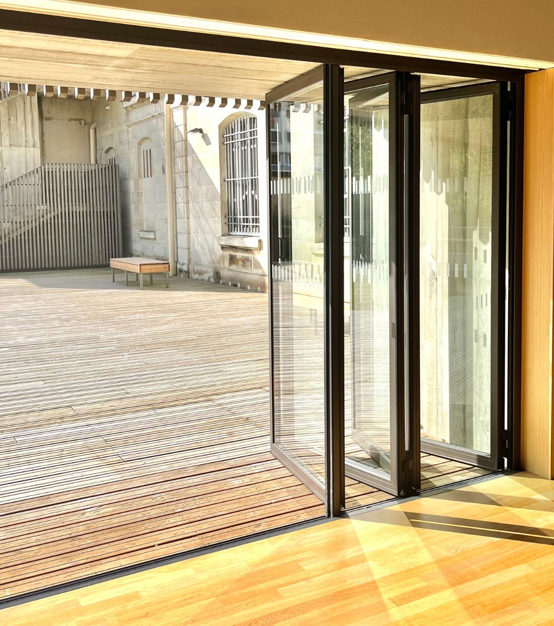 la baie accordéon Woodline Solarlux