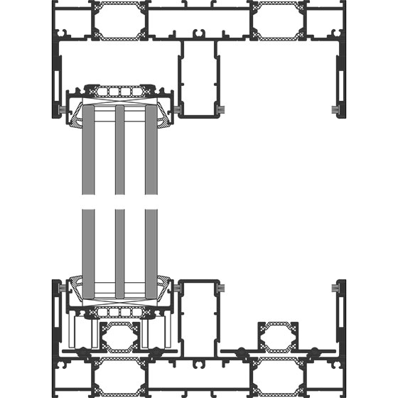 Schiebesystem cero frameless Vertikalschnitt