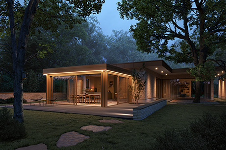 Solarlux Wintergarten Avario Cube mit Beleuchtung 