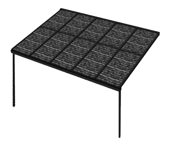 Solar Terrassendach mit 10 PV-Modulen