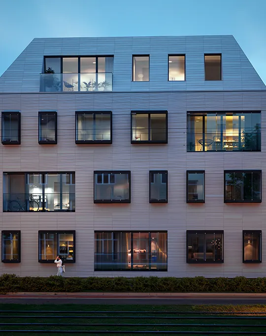 Kastenfenster für urbanen Wohnungsbau