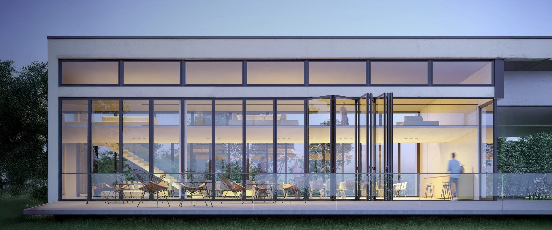 Glas Faltwand Megaline