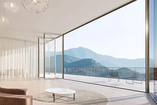 Produkt Glas-Faltwand - Erleben Sie eine freie Sicht durch große Öffnungen