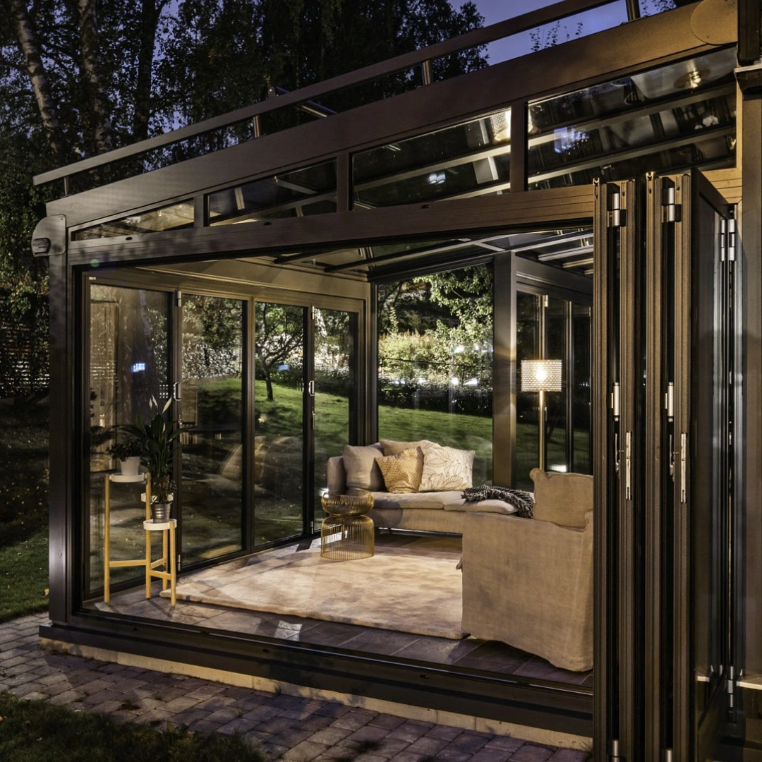 SDL Akzent Plus varmeisoleret vinterhave med foldedør.