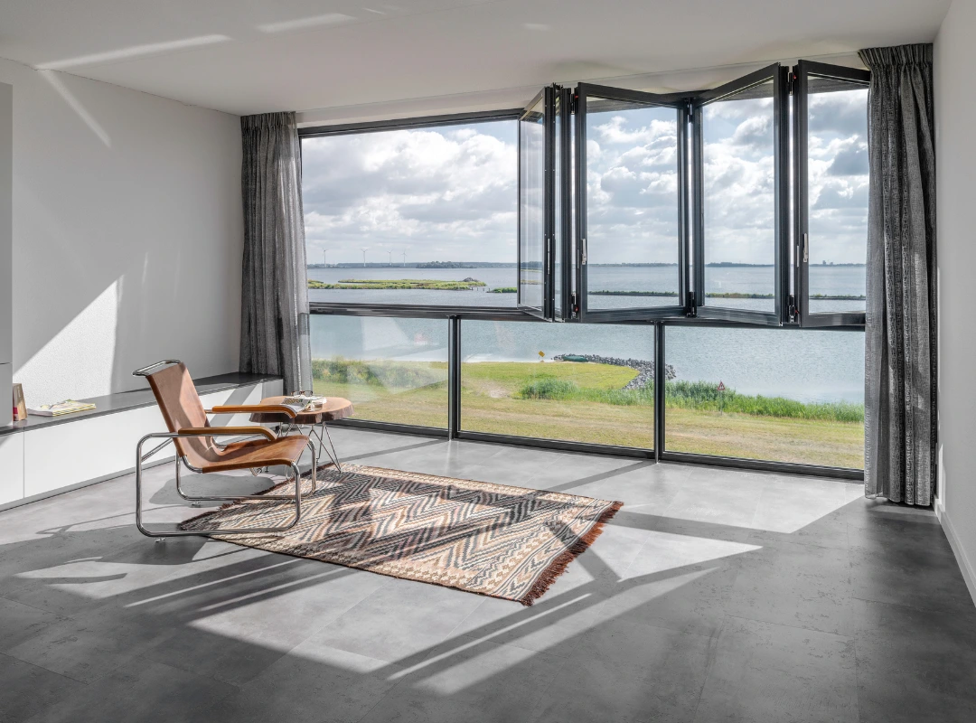 Altan med lukket glas