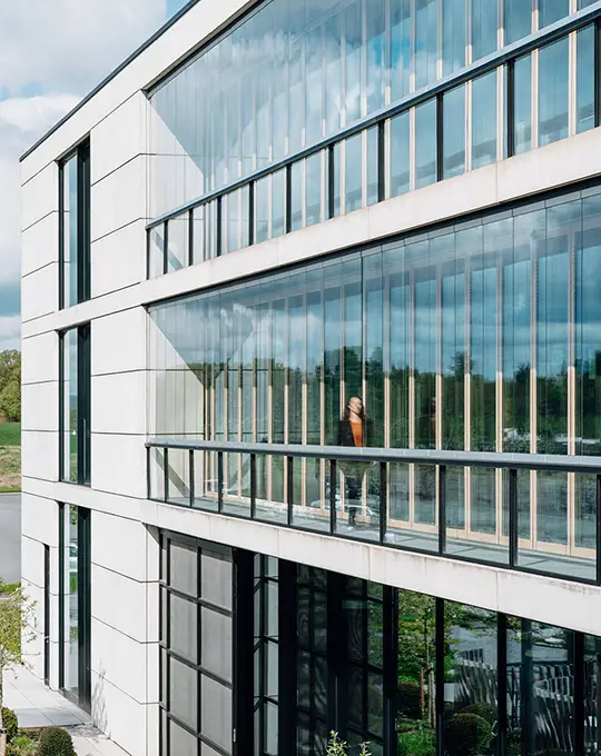 Solarlux Campus Melle facade double peau