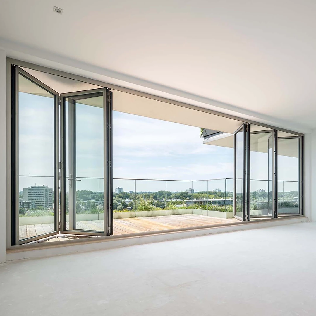 Glas-Faltwände: Permanenter
Luftaustausch ohne Zugluft