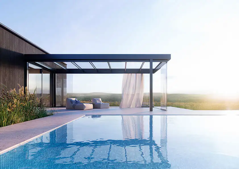 Solarlux glass canopy. 