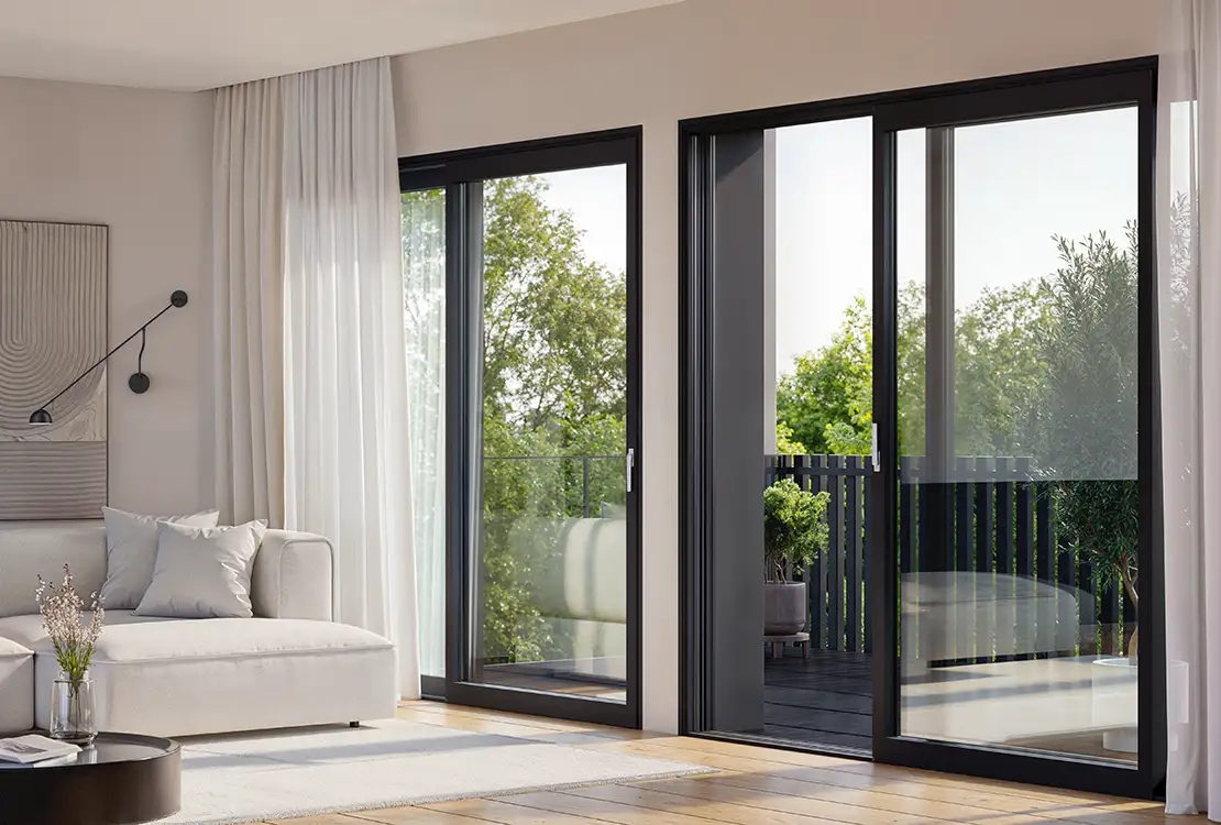 Ecoline S Schiebtuer Wohnraum Balkon