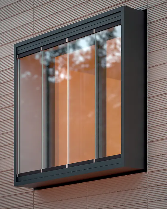 Uitbouwkozijn voor verhoogde geluidsisolatie in de woningbouw