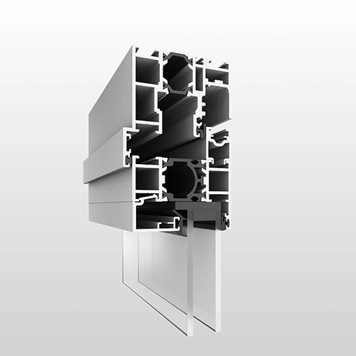 Glas-Faltwand Ecoline Profilschnitt