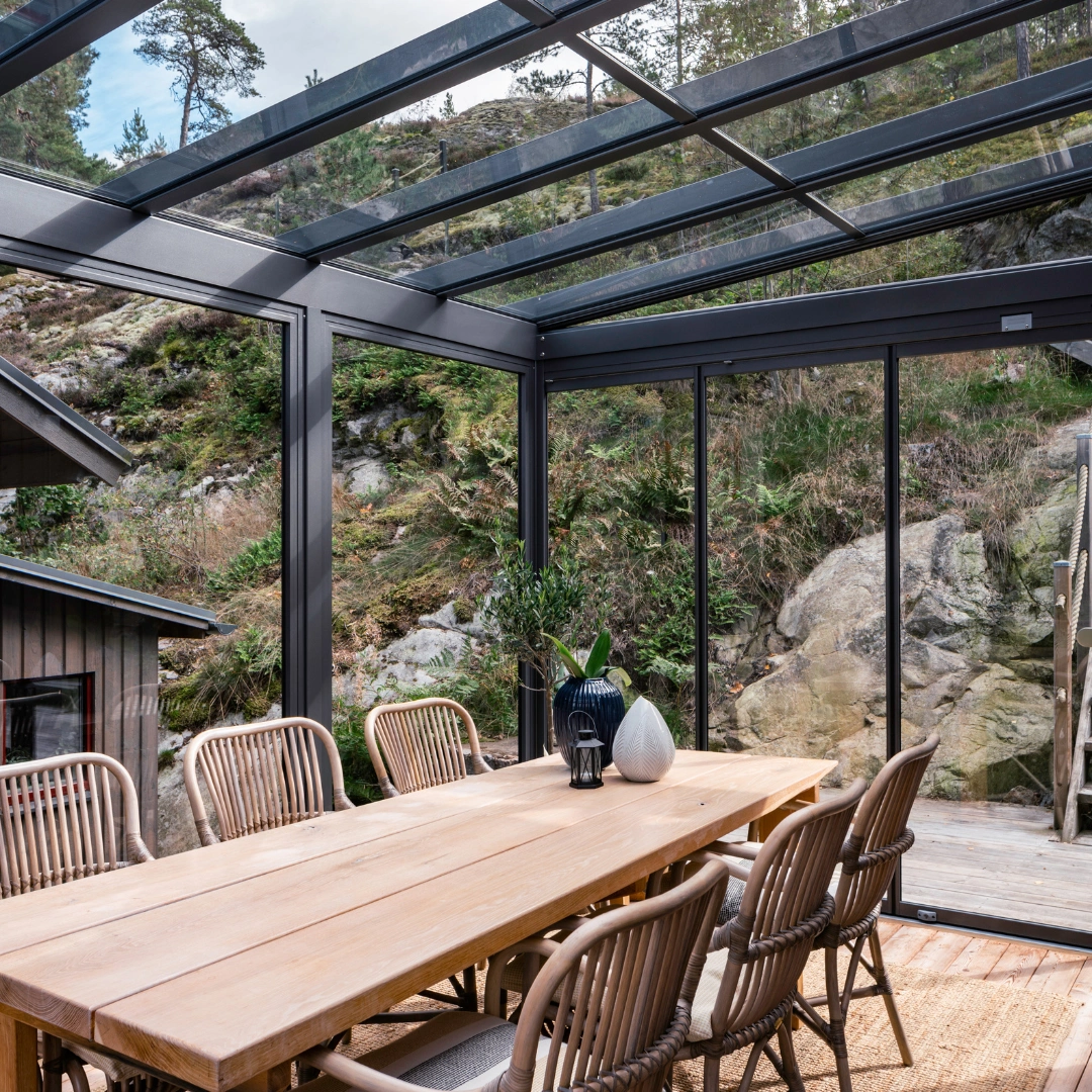 Snygg glasutbyggnad från Solarlux