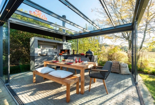Udekøkken i udestue | Solarlux
